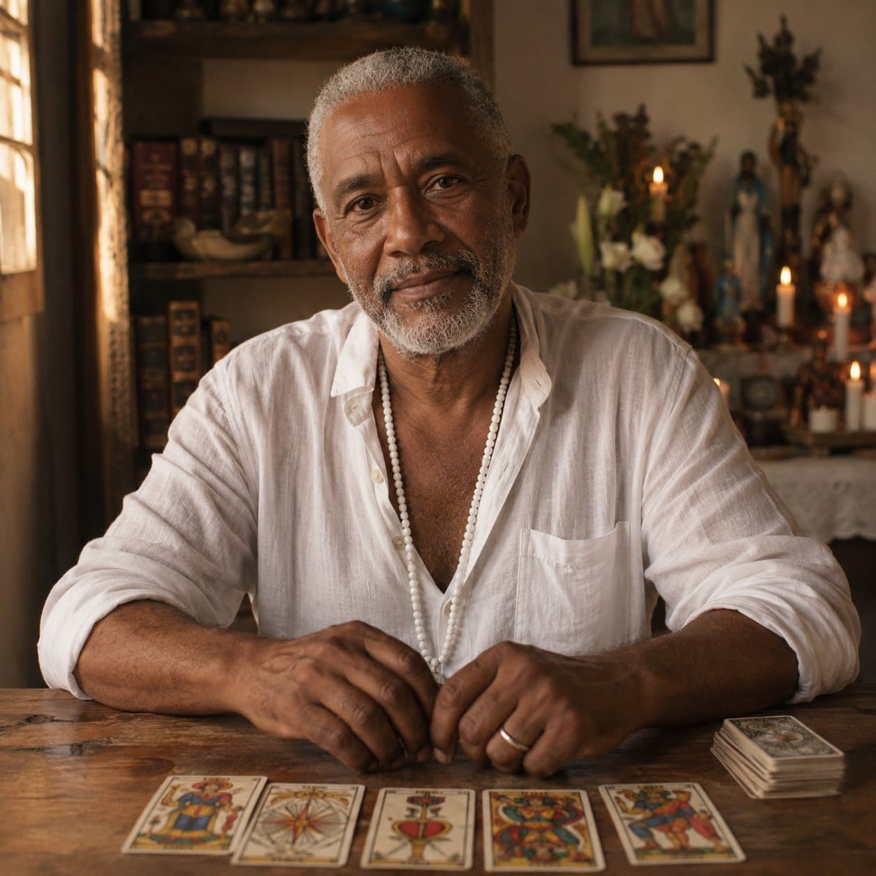 Pai João de Aruanda em sua casa em Cachoeira, Bahia